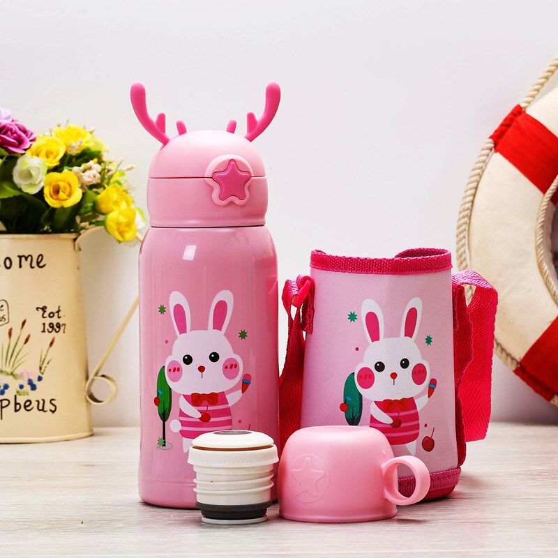 儿童带吸管保温杯316不锈钢水杯上学专用男女宝宝小学生便携水壶