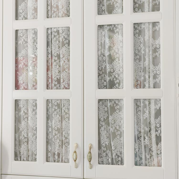 法式玻璃门绷纱帘柜门帘遮丑遮挡窗纱免打孔魔术贴粘贴书柜窗帘