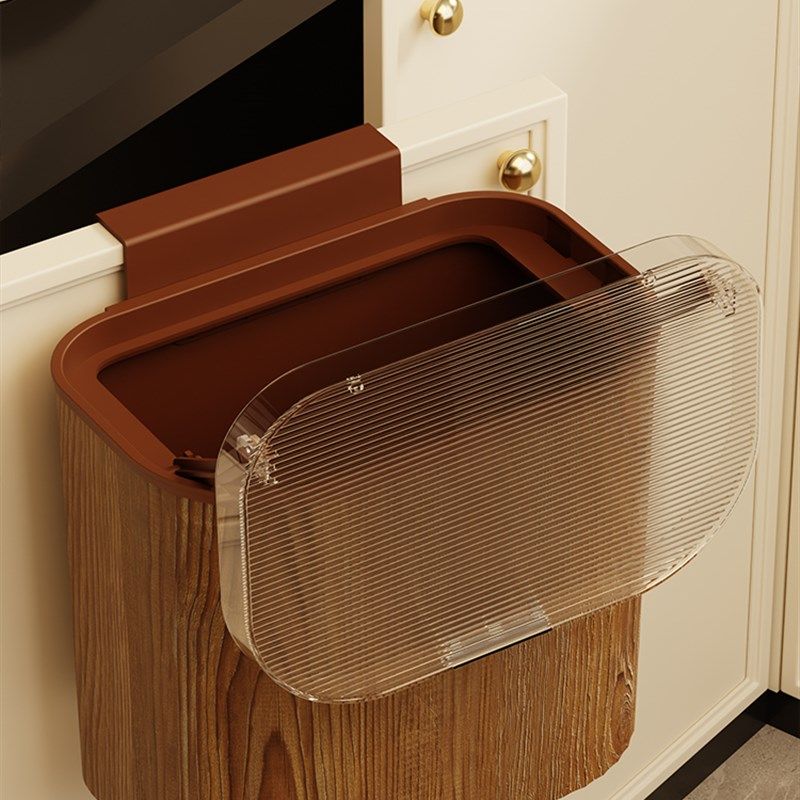 精选厨房专用垃圾桶挂式大容量带盖壁挂厨余桶免弯腰家用收纳卫生