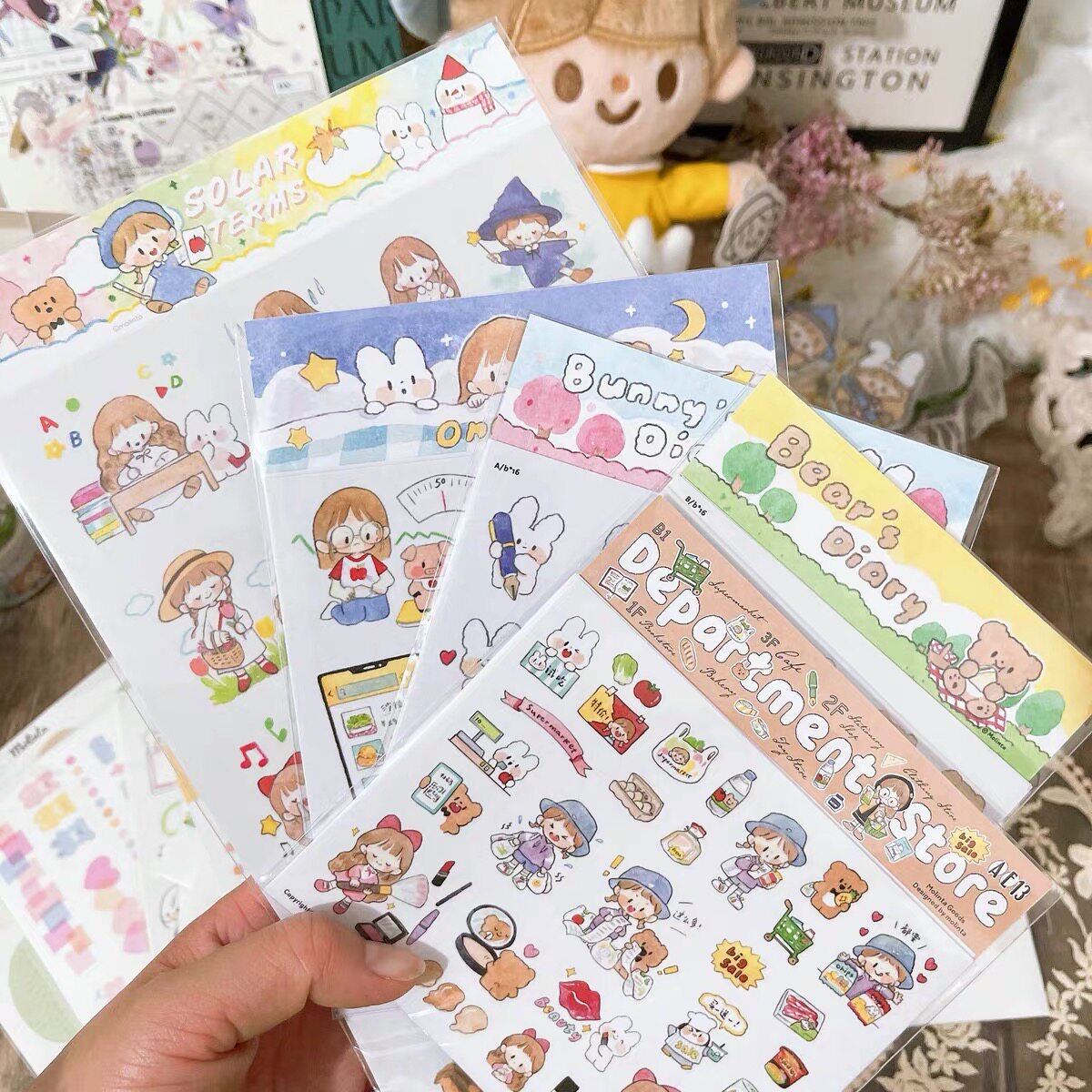 卓大王molint-贴纸小清新可爱韩系手帐账素材ins风学生日记装饰贴