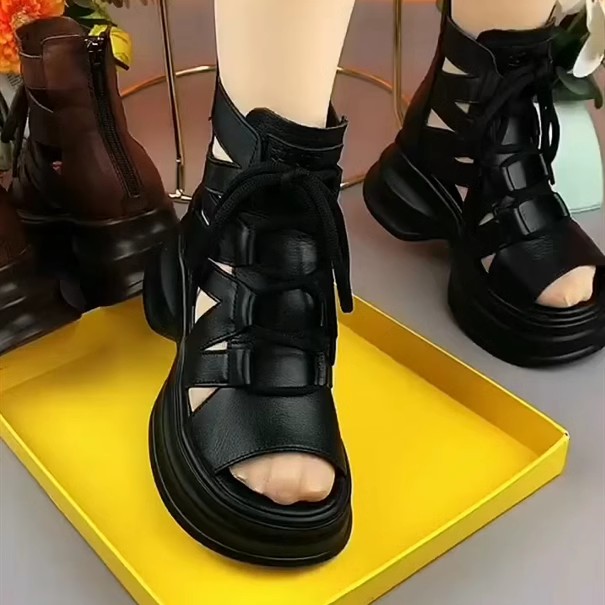 春夏季罗马凉鞋厚底凉靴女
