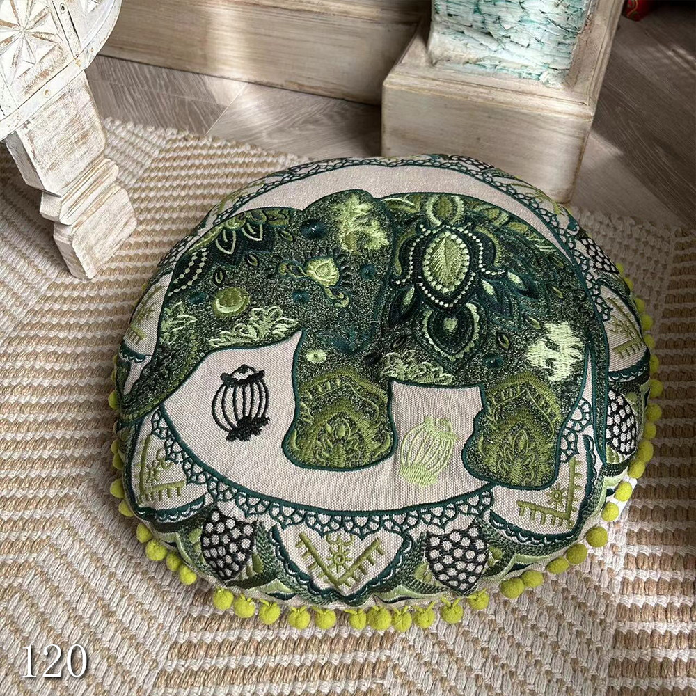 印舍进口手工刺绣大象蒲团美式民族风榻榻米坐垫客厅坐墩阳台飘窗,居家布艺,蒲团,淘宝优惠券,粉丝福利购,淘宝优惠卷