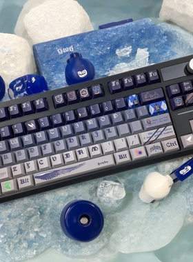 哈利波特拉文克劳蓝色主题键帽可爱霍格沃茨原厂高度机械键盘