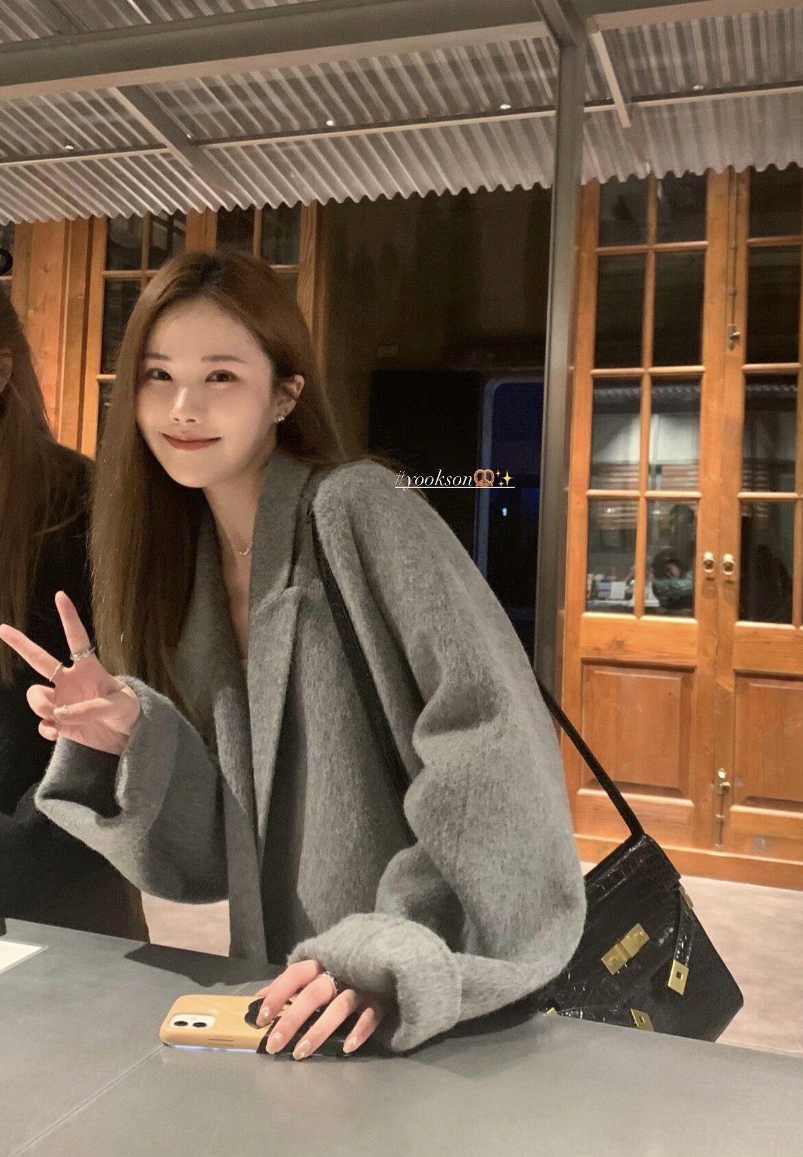 双面羊绒大衣中长款宽松廓版