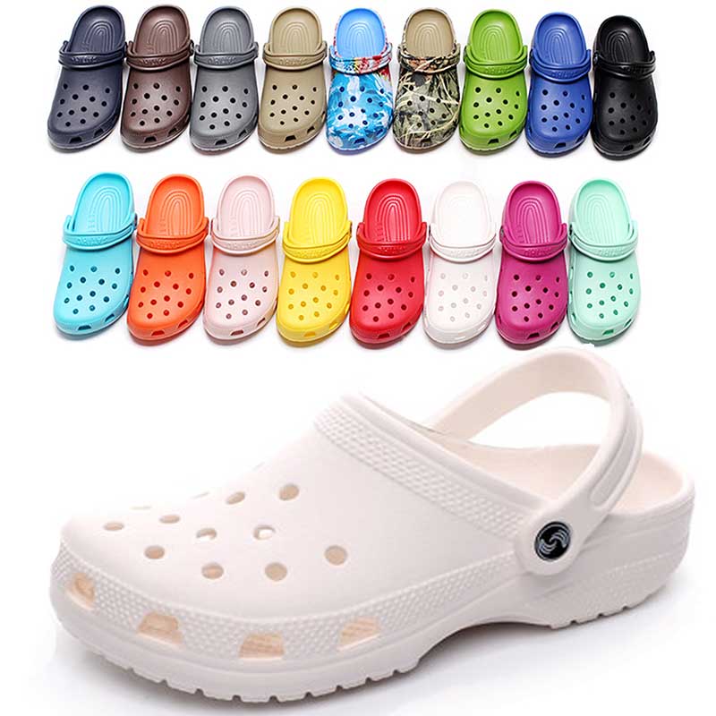 大码鲨鹈鹕休闲厚底包头拖鞋防滑