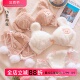 约素du家奶油熊冬季 毛绒内衣女可爱熊兔子保暖毛毛无钢圈文胸套装