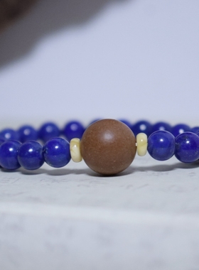 手工古法合香香珠，龙涎香珠，合香手串 搭配青金石