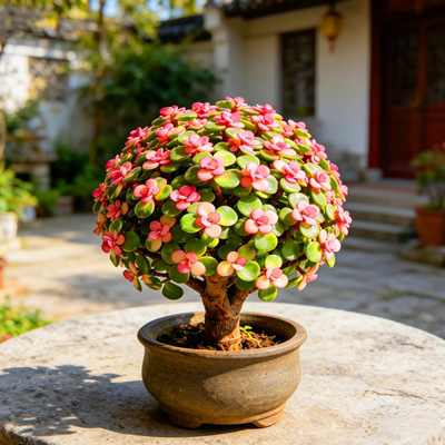 多肉植物 棒棒糖雅乐之舞带盆栽好粉色小花球状造型绿植室内