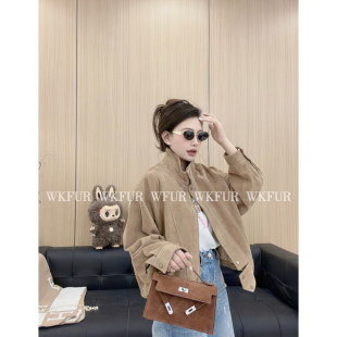 埃塞俄比亚绒面羊皮皮衣外套 暮色 K26590