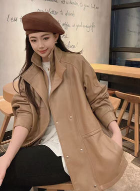 【WK】“费城故事”设计师款进口真皮绵羊皮皮衣外套 轻蜡 K5320