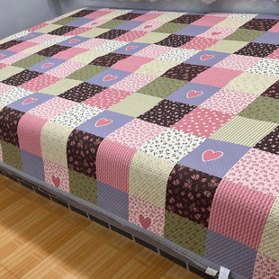 四季通用床盖双面两用防滑网红炕单盖毯农村大炕盖榻榻米夹棉床单