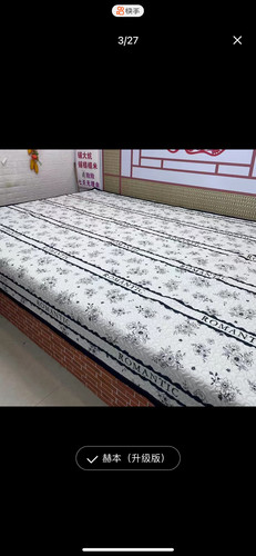 新款四季农村炕盖三层夹棉榻榻米床盖双人床单大炕垫双面两用铺盖