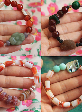 七日拂晓Chiyoko 精选集 葡萄干戈壁玛瑙 战国红 手串 闺蜜手链