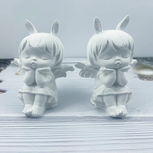 diy可爱娃娃香薰石膏硅胶模具 手工自制车载香薰扩香石装饰摆件磨