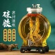 泡酒玻璃瓶高档密封带龙头家用酒坛子扁瓶光面泡酒瓶药酒泡酒罐
