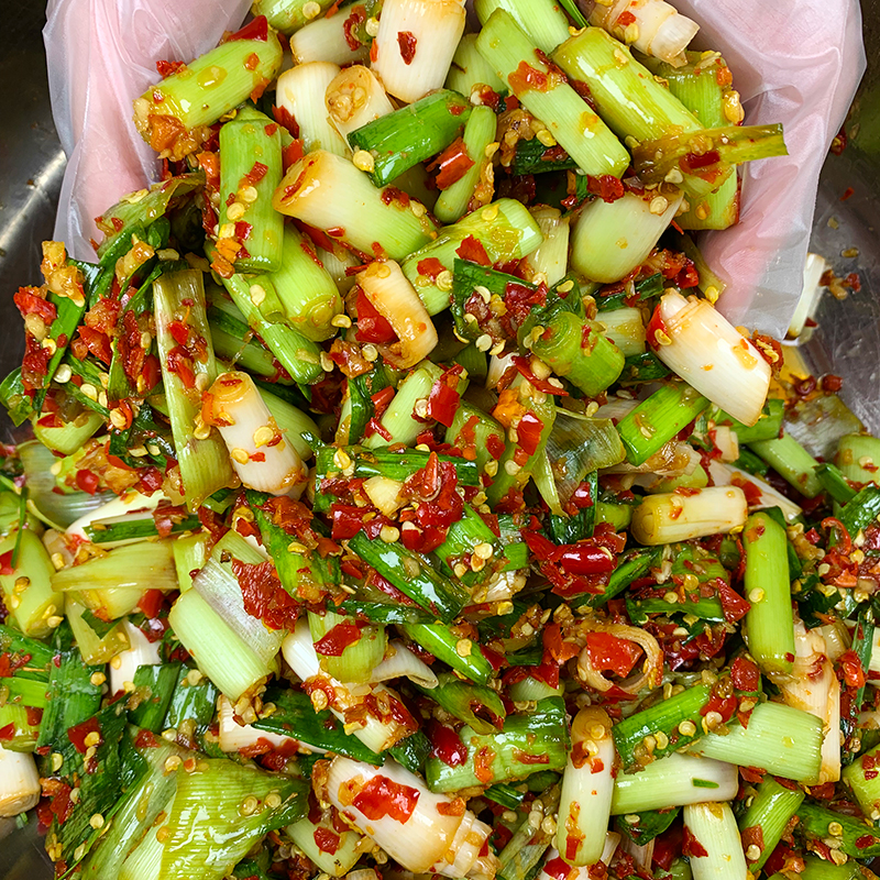 竹乡飘飘小青坛大蒜苗须自制开胃酱菜新鲜制作大蒜杆梗大蒜叶下饭 水产肉类/新鲜蔬果/熟食 腌制/榨菜/泡菜 原图主图