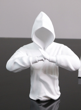 简约现代树脂武士人物样板房酒店客厅家居工艺品摆件抽像人物装饰