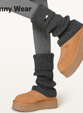 袜套堆堆袜女春秋季格雷系灰色腿套金属标亚比y2k辣妹雪地靴袜子