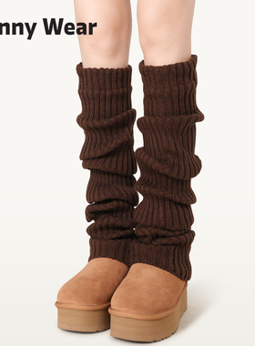 美拉德棕色袜套女堆堆袜秋冬季保暖长袜千禧辣妹风y2k雪地靴腿套