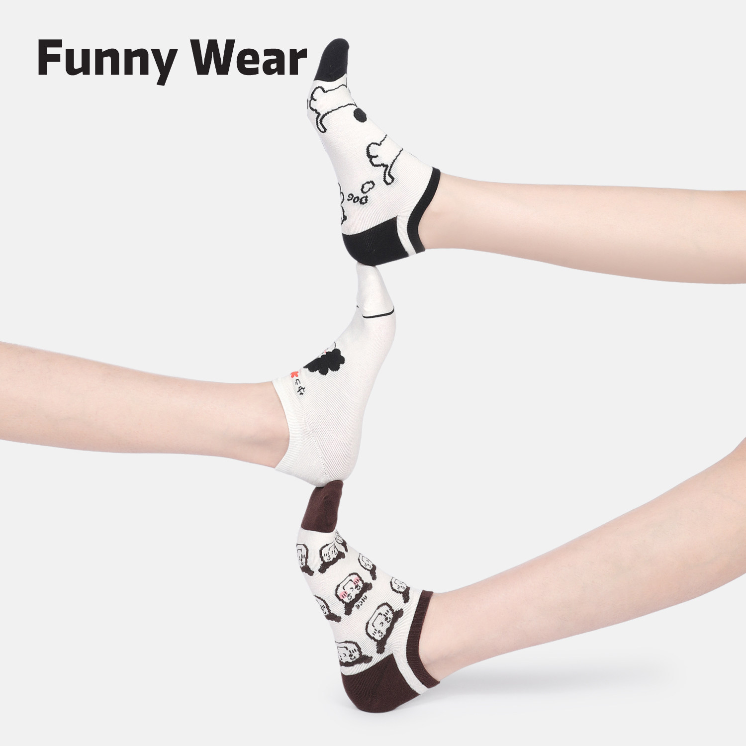 袜子女夏季薄款船袜卡通日系可爱浅口低帮短袜学院风黑白短筒棉袜,女士内衣/男士内衣/家居服,船袜,淘宝优惠券,粉丝福利购,淘宝优惠卷