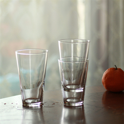 美国老牌 简约无铅玻璃透明水杯大容量啤酒杯奶茶可乐咖啡果茶杯