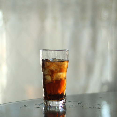 乐美雅日式石纹玻璃杯创意玻璃水杯果子杯牛奶杯可乐杯子