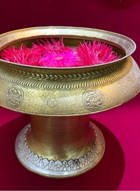 尼泊尔黄铜佛前厘米花盆