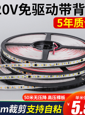 220V贴片led灯条灯带自粘线型灯嵌入式长条形线性灯线形灯铝灯槽