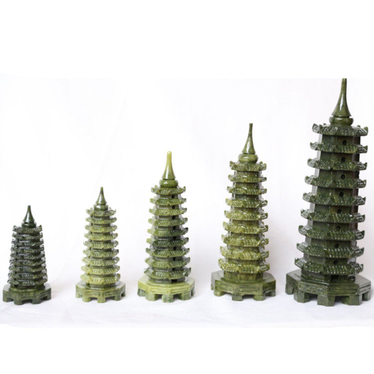 天然玉石文昌塔摆件书房工艺品