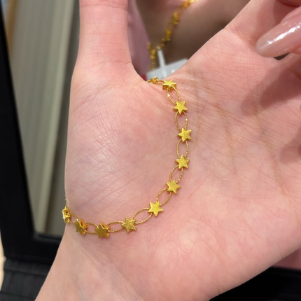 金包银星星手链夏天百搭手链高级轻奢感古法工艺久戴不漏银送女友