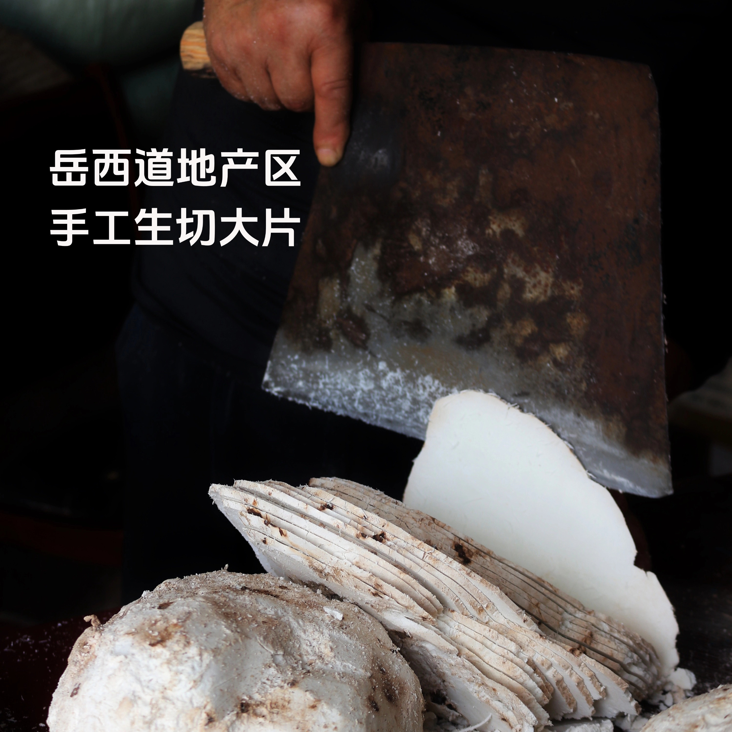 沐日岳西无硫茯苓大片生切