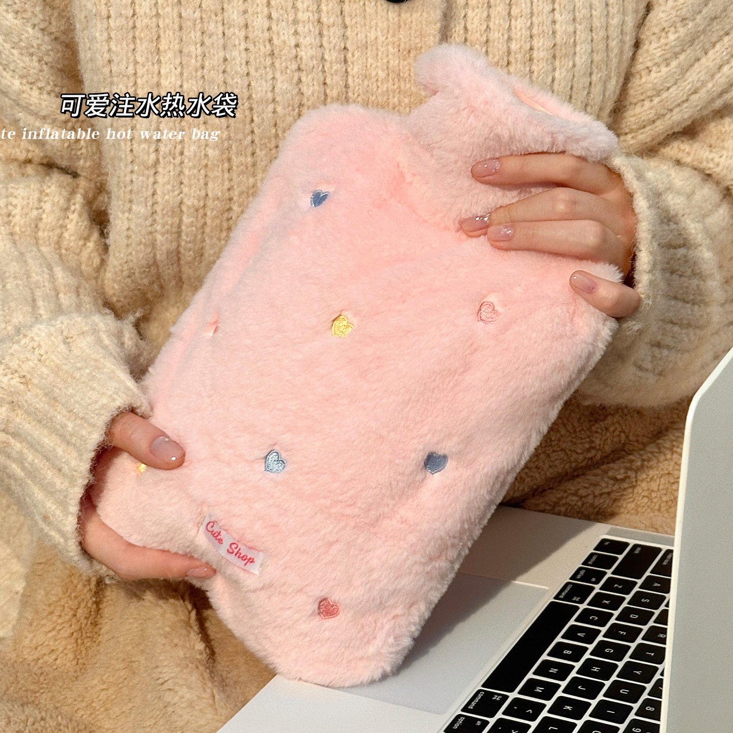 毛绒热水袋注水加厚防爆暖水袋学生冬季暖手可爱粉色暖手宝新款,居家日用,热水袋,淘宝优惠券,粉丝福利购,淘宝优惠卷