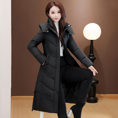 今年流行爆款长款羽绒棉服女士