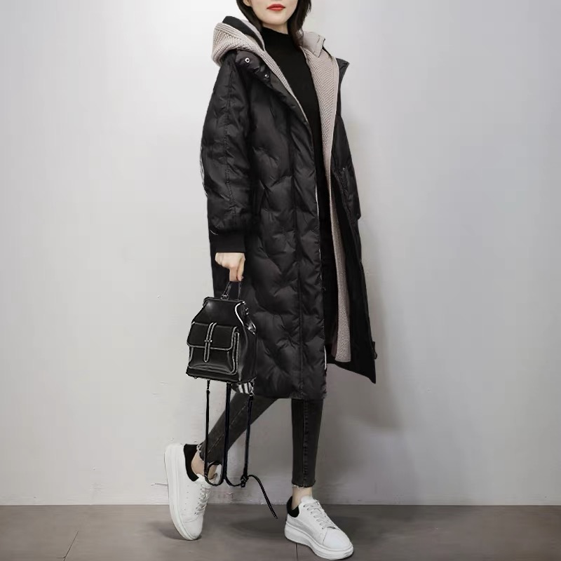 羽绒棉服女款冬季2025新款今年流行款女士加厚过膝中长款棉袄外套