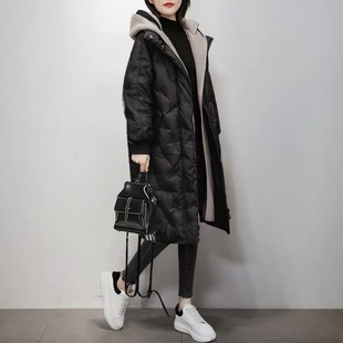 羽绒棉服女款冬季2025新款今年流行款女士加厚过膝中长款棉袄外套
