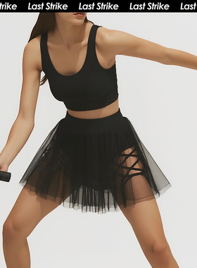 Last Strike小心机运动半身裙女夏性感高腰防走光网球裙速干纱裙