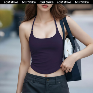 Last Strike美背带胸垫运动上衣性感辣妹运动内衣休闲吊带背心女