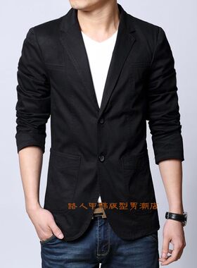 纯色小西装2026春秋款男士西服韩版修身大码单西休闲上衣外套
