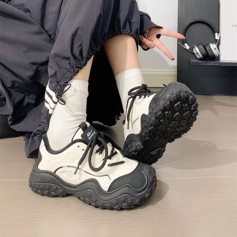 回力黑白登山鞋女运动休闲鞋子