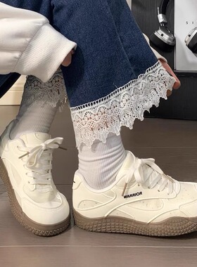 回力厚底小白鞋女秋季新款复古德训板鞋ins潮韩版学生休闲鞋子女