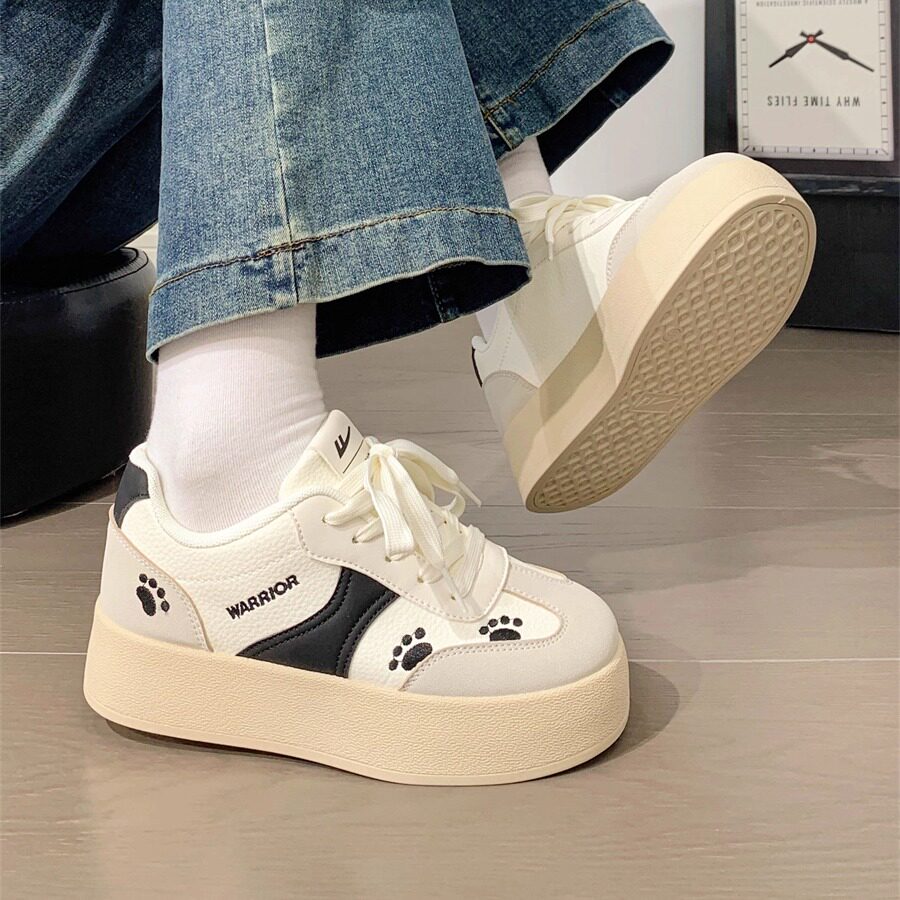 回力猫爪印厚底板鞋女2026新款春季韩版百搭小白鞋增高休闲鞋女款,女鞋,休闲板鞋,淘宝优惠券,粉丝福利购,淘宝优惠卷