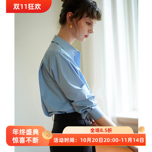 寬松襯衫 抗皺系列 好打理簡約長袖 襯衣 女氣質通勤百搭休閑韓版