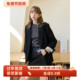 简约天丝醋酸黑色宽松小西装 通勤职业西服小个子 韩版 外套女秋季 款