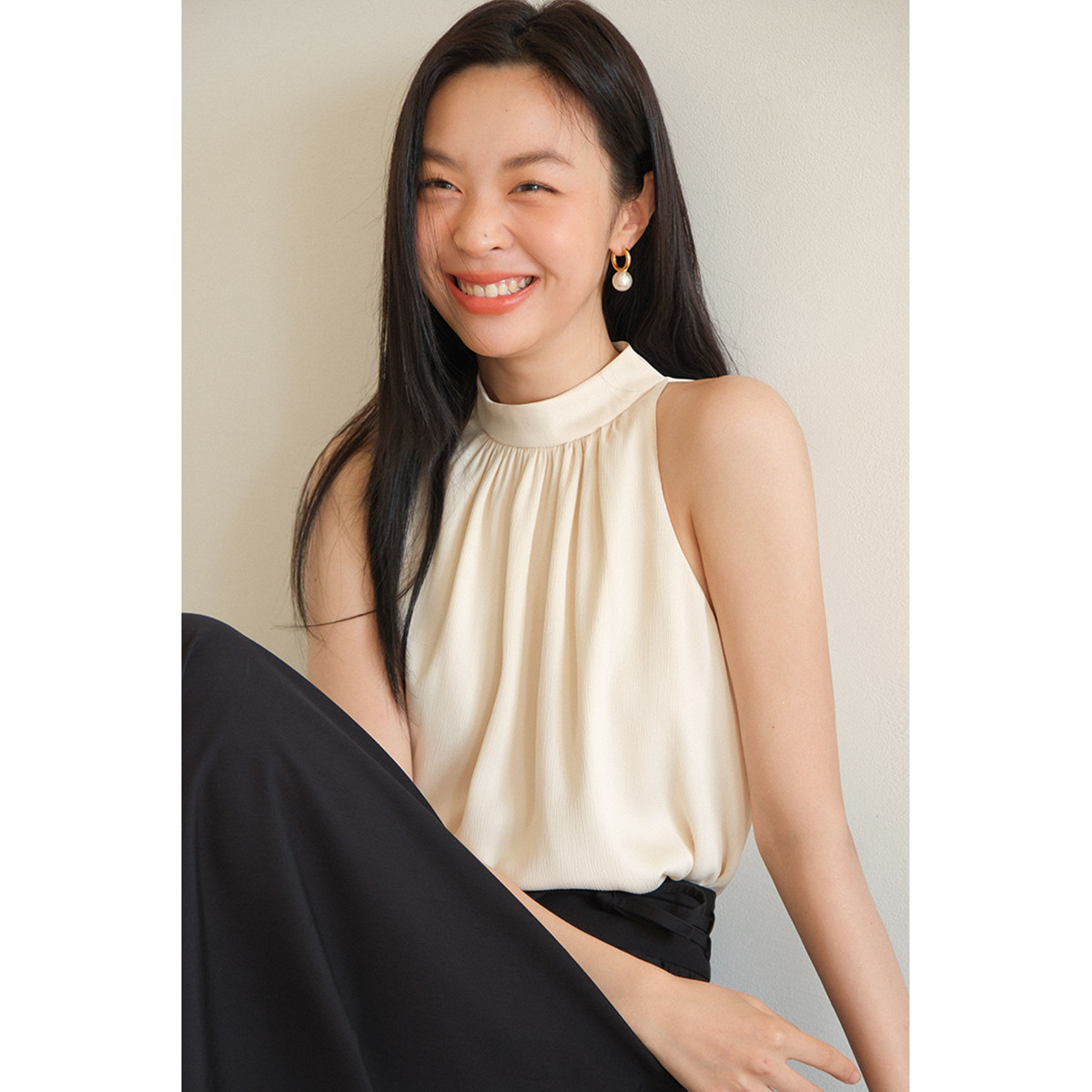 徐莫西◆撩人单品~设计感小众外穿挂脖背心港风小吊带上衣女夏款