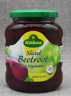 包邮德国进口冠利红菜头片 甜菜根切片sliced beetroot凉拌菜330g