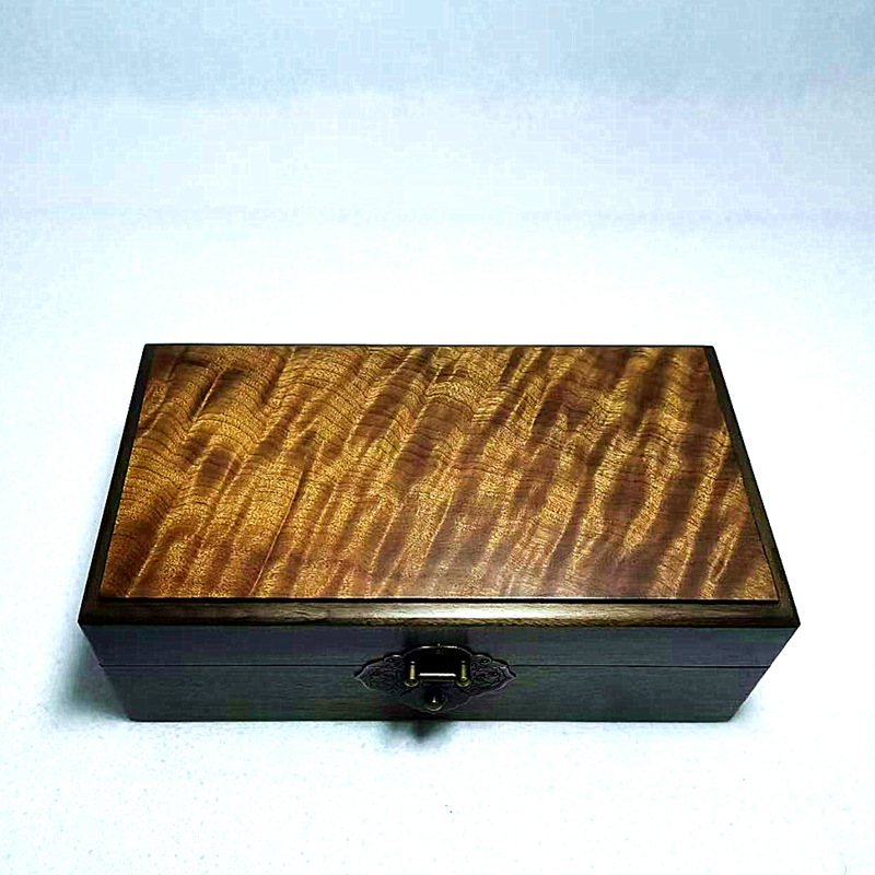 首饰盒阴沉金丝楠木榫卯结构带锁