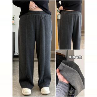 立体剪裁显瘦高腰裤 醋酸羊毛秋冬保暖休闲裤 高品质大码 大阿娇