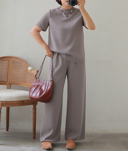 高品质~ 自留 实穿王~高J气质款  定制醋酸  显瘦 知性阔腿裤套装