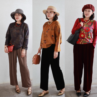 百搭真丝丝绒哈伦裤 z秒杀 有调性 拼接腰头 进口高密真丝丝绒