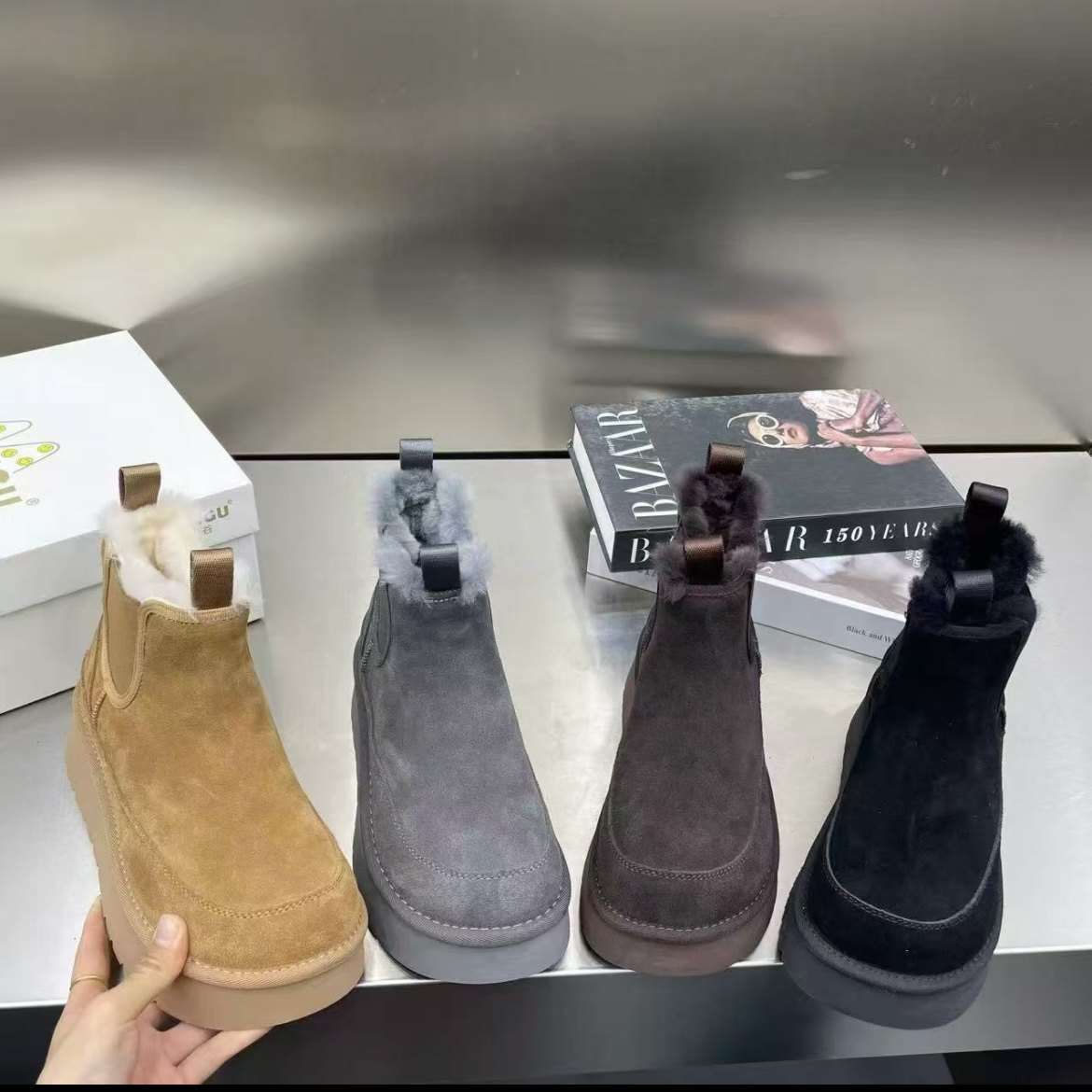 切尔西雪地靴2025冬季短筒女鞋厚底增高休闲百搭时尚加绒潮流棉鞋,女鞋,时尚雪地靴,淘宝优惠券,粉丝福利购,淘宝优惠卷